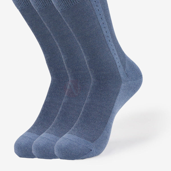 LEADER Lot 3 Chaussettes Classique Ligné Coton