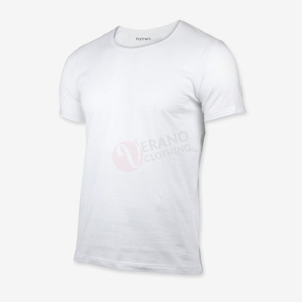 PARTNERS T-shirt Blanc 100% Coton